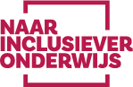 Logo met tekst 'Naar inclusiever onderwijs'